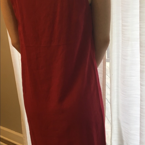 Talbots red sleeveless dress 10P side buttons - Picture 7 of 8